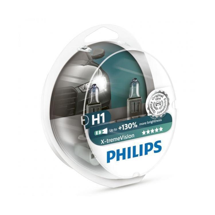  Philips H1 VisionPlus Upgrade Headlight Bulb with up