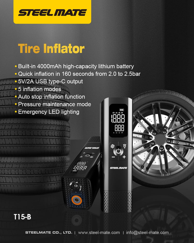 STEELMATE T15B Mini Tyre Inflator