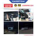 THINKWARE U3000PRO 2-CH 4k UHD Front/Back 2k QHD Car Dash Cam with 64GB SD, Parking Mode, WiFi, Night Vision