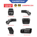 THINKWARE U3000PRO 2-CH 4k UHD Front/Back 2k QHD Car Dash Cam with 64GB SD, Parking Mode, WiFi, Night Vision