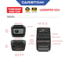 THINKWARE U3000PRO 2-CH 4k UHD Front/Back 2k QHD Car Dash Cam with 64GB SD, Parking Mode, WiFi, Night Vision