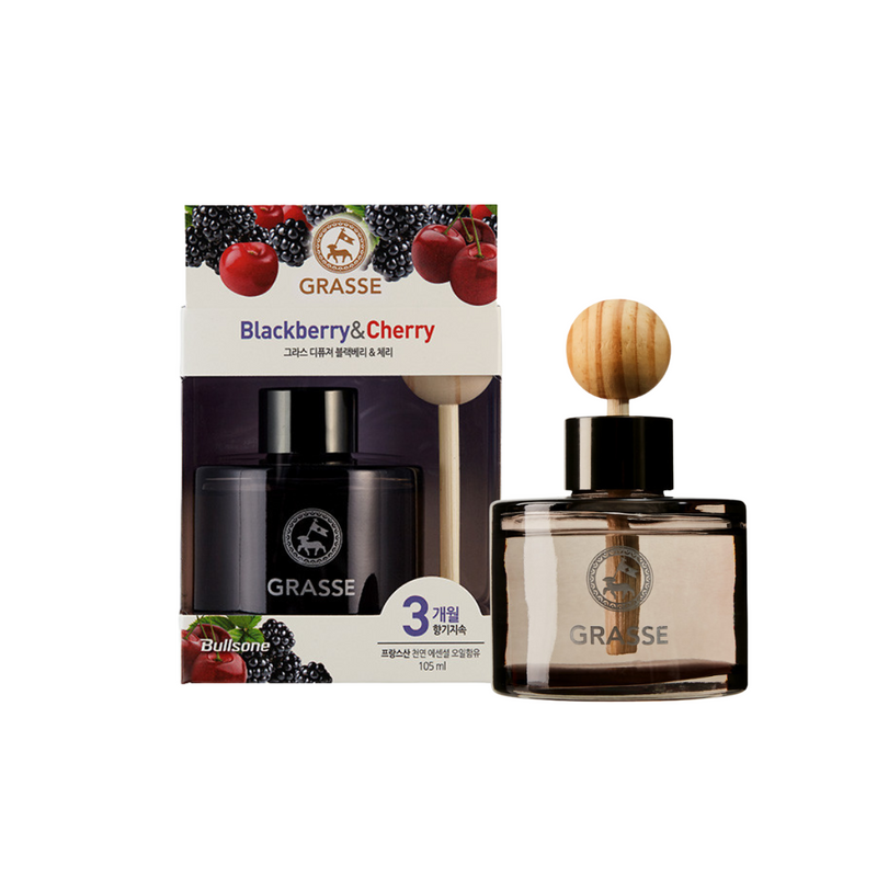 Local Stock Bullsone Grasse Diffuser - Essential Oils, Air Freshener, Car Freshener for Car & Home Blackberry & Cherry
