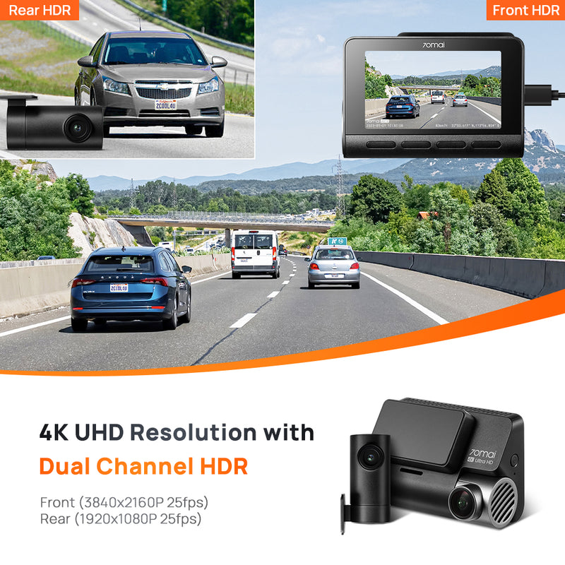 70Mai A810 4K International Ver Dash Cam Car Recorder Dashcam Dashboard Camera 70 MAI Car Cameras Rear Included