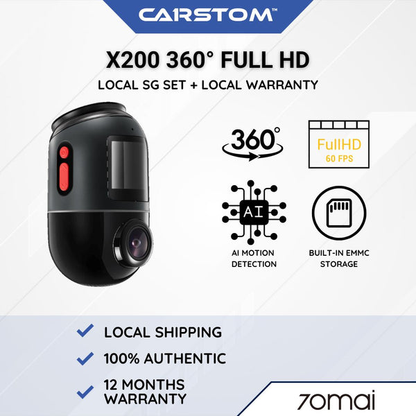 SG Instock 70Mai Omni X200 Ver Dash Cam Car Recorder Dashcam Dashboard Camera 70 MAI Car Cameras