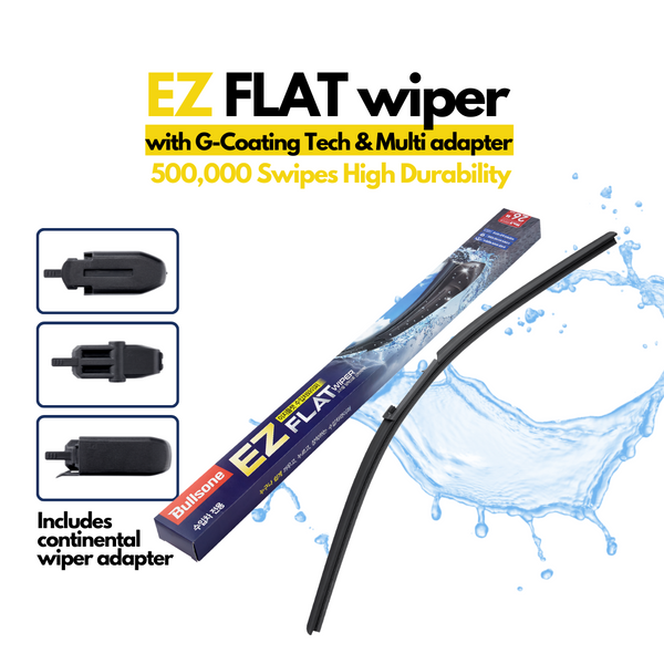 Bullsone EZFLAT Wiper for Continental Car vehicle Wiper Blades AUDI BMW MERC VW FORD VOLVO JAGUAR - 18,19,20,21,22,24,26 Inch