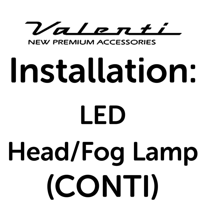 Installation VA - LED Head/Fog Lamp (Conti)