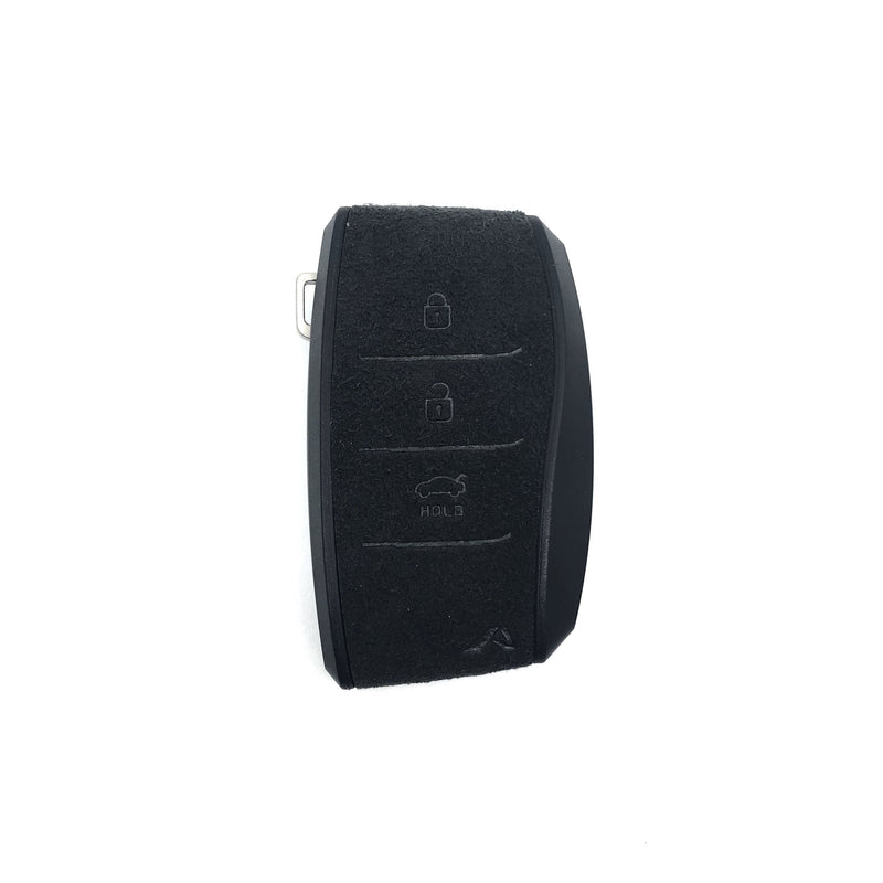 Aegis Aero Alcantara Leather Hyundai Elantra (600) 3 Button Smart Key Case - GRAY/BLACK