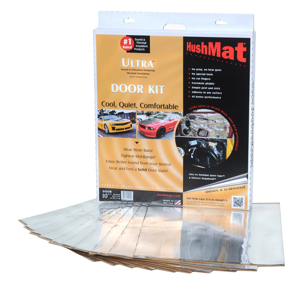HushMat Door Kit - 10 Sheets 12" x 12" ea - Silver (Part Number : 10201)