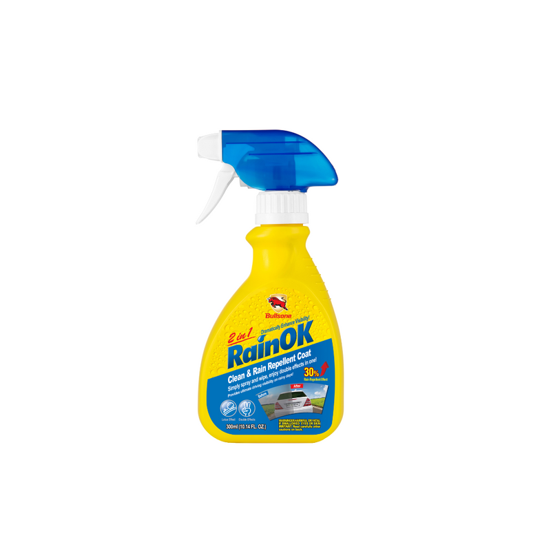 Bullsone Rain Repellant RainOK Speed Spray  380ml - Rain Water Repellent Coating for Car Glass/Surface/Mirror/Windscreen