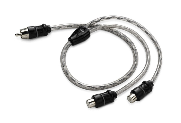 JL Audio Twisted-Pair Audio Y-Adaptor w/ Molded Connectors - 1 male plug / 2 female jacks XD-CLRAICY1M2F (SKU # 90434) (Master Pack Quantity : 4pcs)