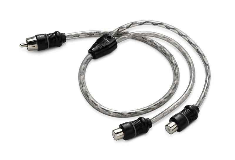 JL Audio Twisted-Pair Audio Y-Adaptor w/ Molded Connectors - 1 male plug / 2 female jacks XD-CLRAICY1M2F (SKU