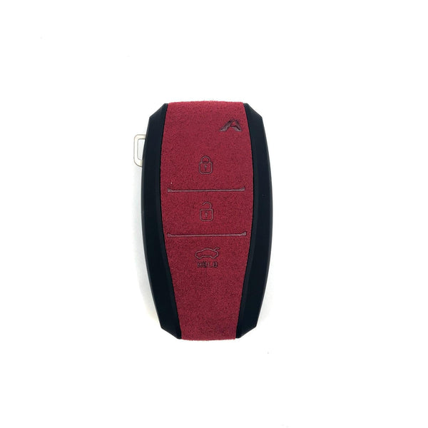 Aegis Aero Alcantara Leather Hyundai I30 (2600) 3 Button Smart Key Case - RED