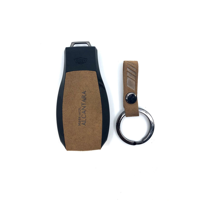 Aegis Car Key Holder - Alcantara for Mercedes Benz N1 -  Brown