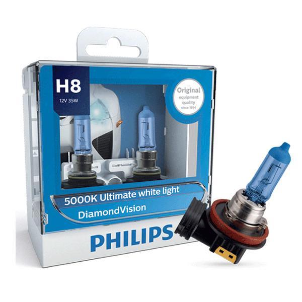 Philips Headlamp H8 DiamondVision 5000K Ultimate White Light 12360DV 12V 55W