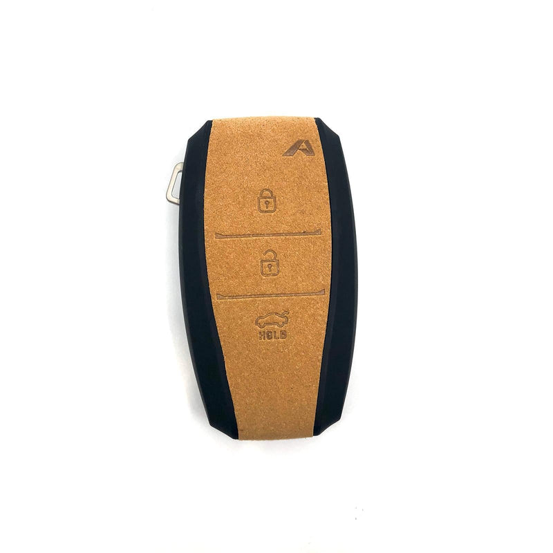 Aegis Aero Alcantara Leather Hyundai I30 (2600) 3 Button Smart Key Case - BROWN