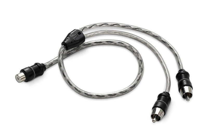 JL Audio Twisted-Pair Audio Y-Adaptor w/ Molded Connectors - 1 female jack / 2 male plugs XD-CLRAICY1F2M (SKU