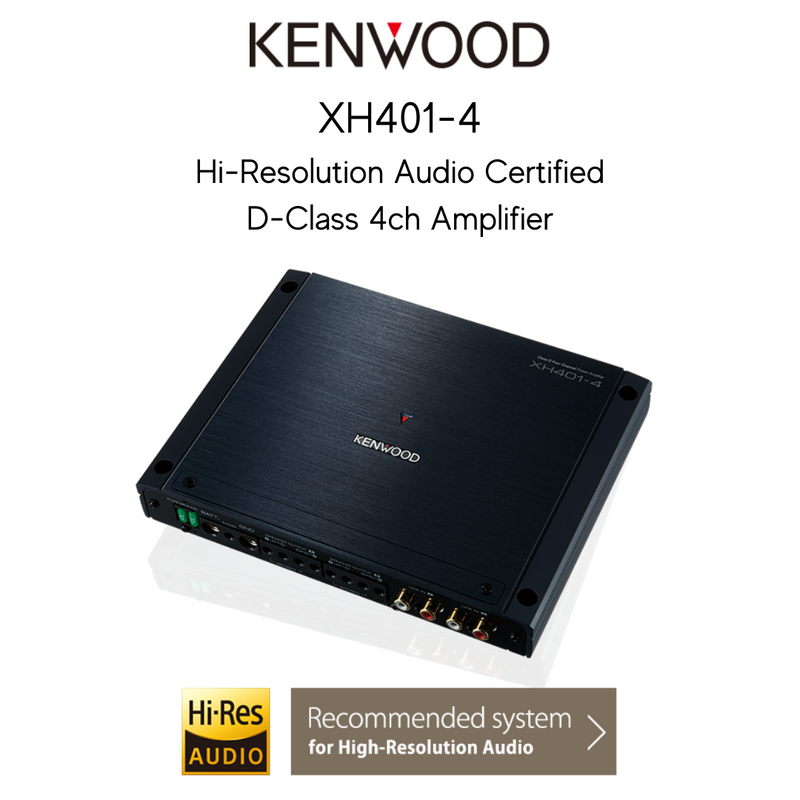 KENWOOD XH401-4 Hi-Resolution Audio Certified D-Class 4ch Amplifier 4 Channel 800W