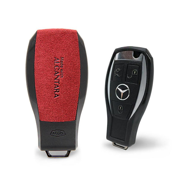 Aegis Car Key Holder - Alcantara Aero Type for Mercedes Benz N1 -  Red