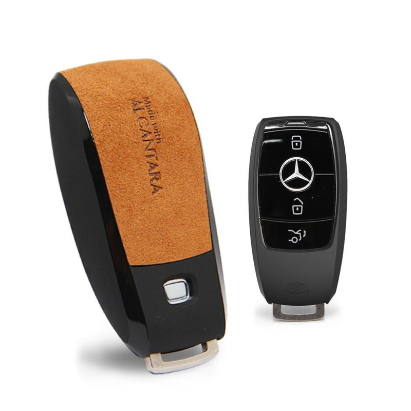 Aegis Car Key Holder - Alcantara for Mercedes Benz N2 - Brown