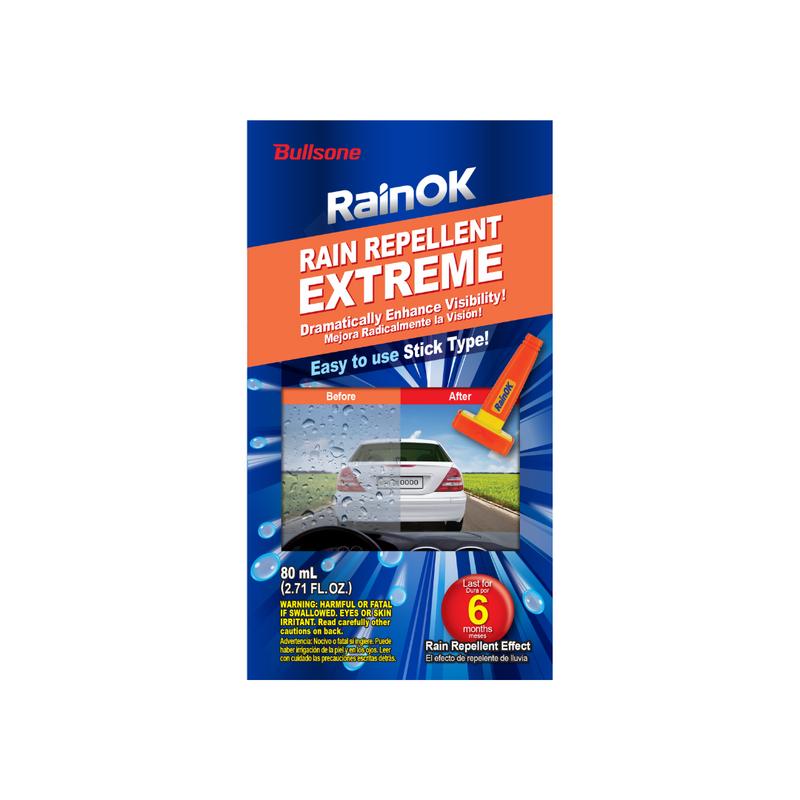 Bullsone Rain Repellant RainOK Speed Spray  380ml - Rain Water Repellent Coating for Car Glass/Surface/Mirror/Windscreen