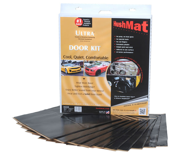 HushMat Door Kit - 10 Sheets 12" x 12" ea - Black (Part Number : 10200)
