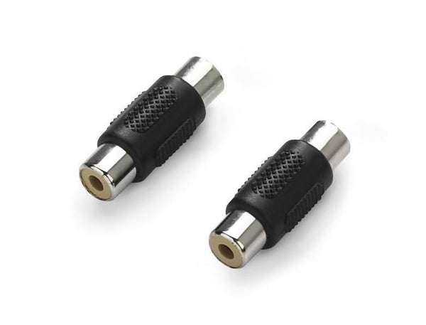 JL Audio Molded Audio Barrel Connectors - 2 female RCA jack ends XD-CLRAICB-2F (SKU # 90432) (Master Pack Quantity : 4pcs)