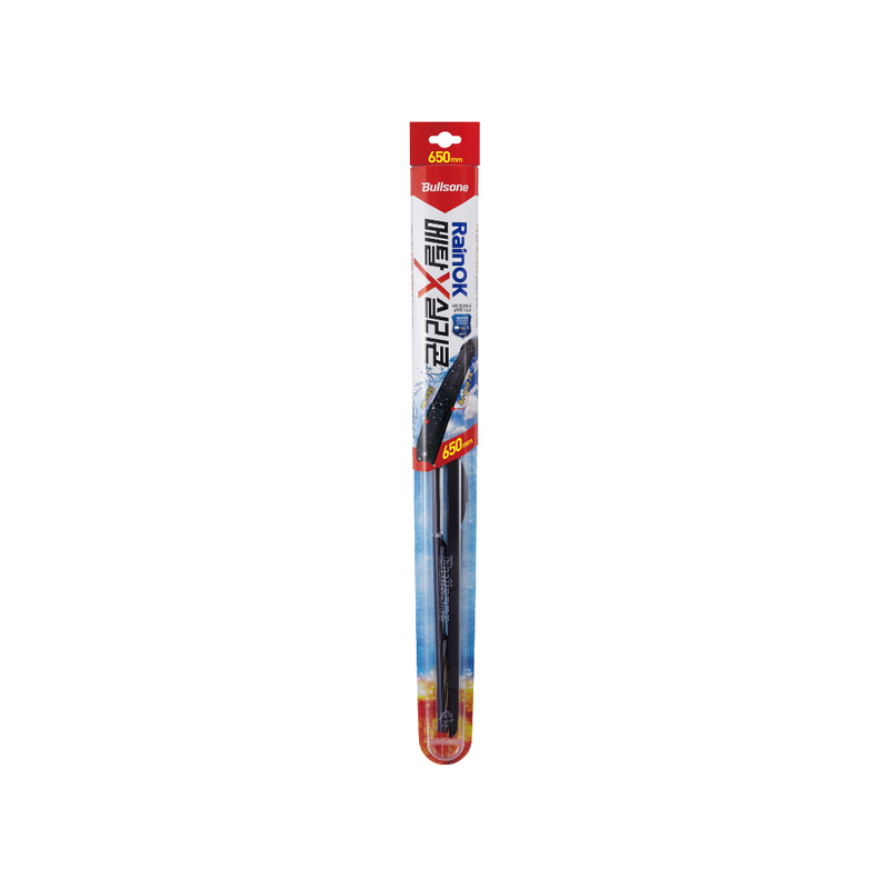 Bullsone RainOk Metal X Silicon Wiper Blade, Rain Repellent 650mm